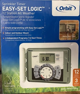 NEW IN BOX ORBIT 57900 12-STATION EASY-SET LOGIC INDOOR/OUTDOOR SPRINKLER TIMER