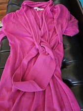 Rachel Roy Short Sleeve Sweater Dress Size M Hot Pink