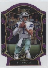 2020 Panini Select Concourse Purple Prizm Die-Cut Ben DiNucci #99 00gy