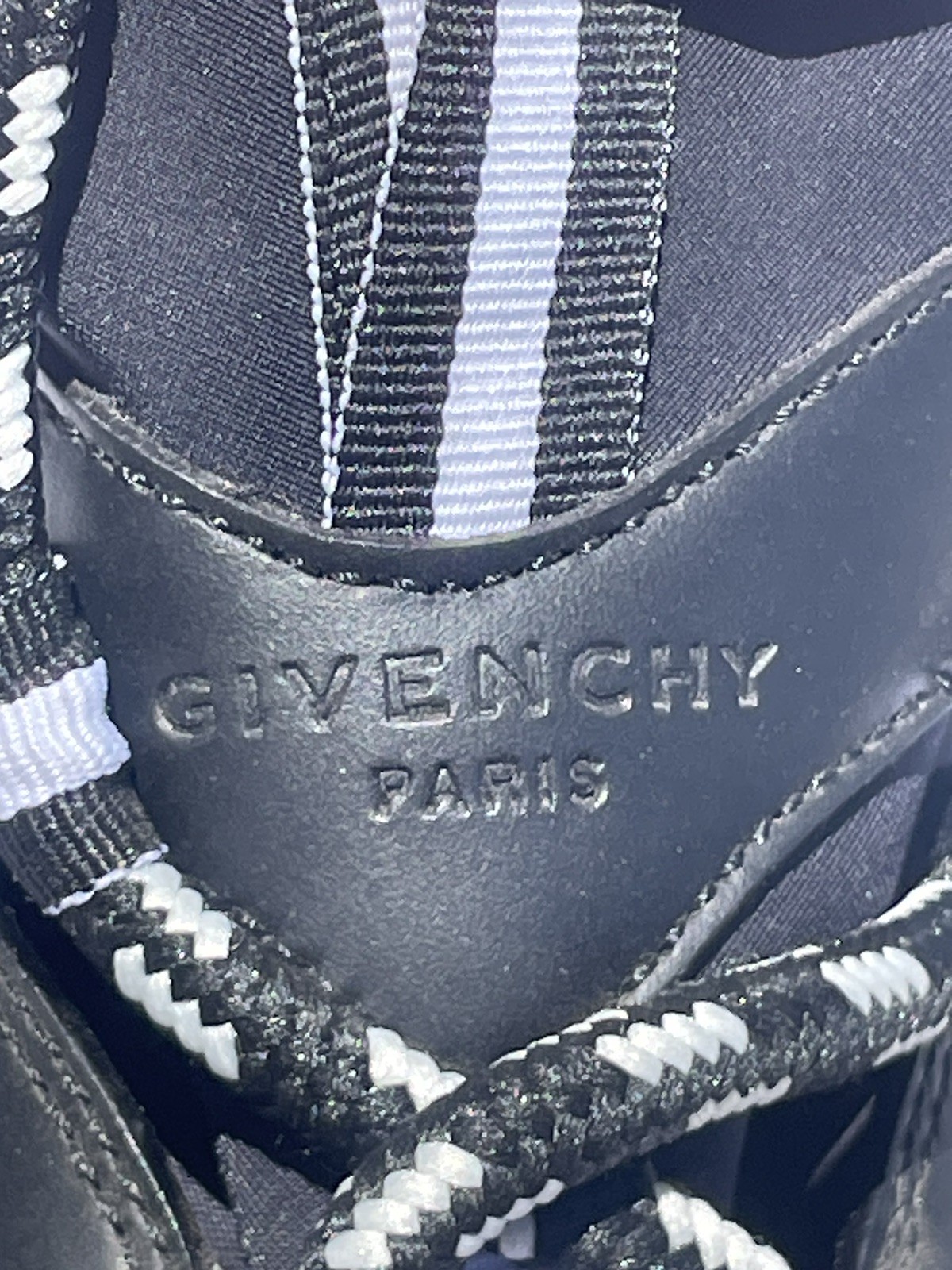 Givenchy Men's Eu46 Black Tennis Shoes Pre Owned 1952 Collection Slip On  RARE image 5