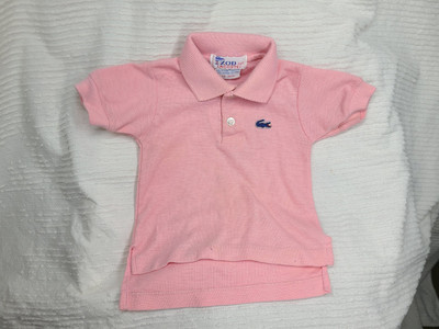 Vintage Pink Izod Lacoste Shirt Baby Girl 18mos Short Sleeve Polo
