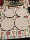 4 Lenox China USA Montclair Salad Plates 8.25" Across VGC Platinum Edge — photo 2