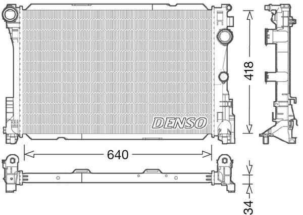 Denso DRM17049 KüHler, MotorküHlung FüR MERCEDES-BENZ-image