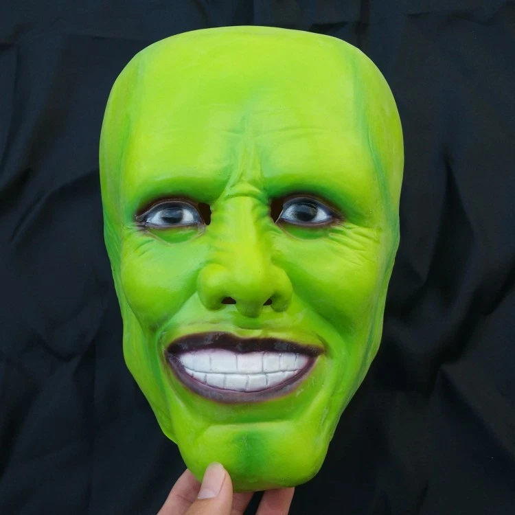 Cosplay The Mask Jim Carrey Stanley Green Masks Halloween masquerade Party Props - Image 2 of 4