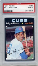 1971 Topps # 350 Billy Williams Chicago Cubs HOF PSA 9 HOF
