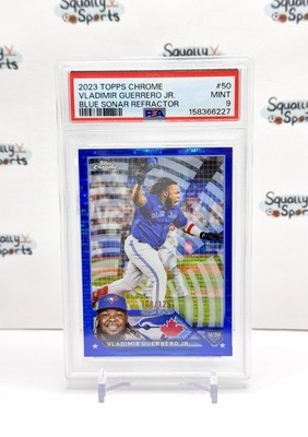 COLOR MATCH PSA 9 Vladimir Guerrero Jr 2023 Topps Chrome Blue Sonar #'d/125