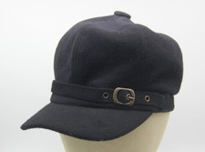 San Diego Hat Co Women's O/S Black Wool Newsboy Cabbie Baker Boy Cap Vintage