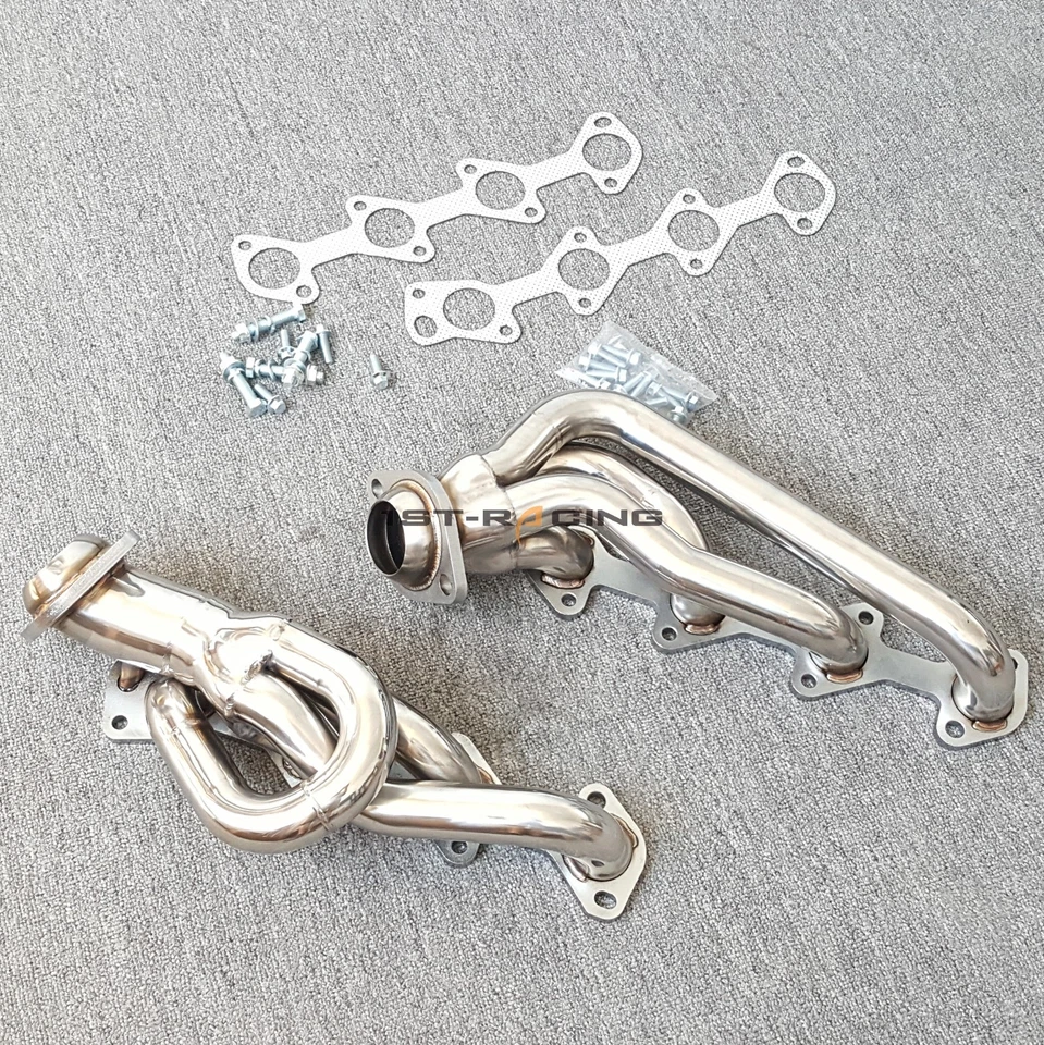 Cabezales de escape T304 Shorty PARA 2000-03 DODGE DURANGO DAKOTA RAM 1500 4.7 V8 nuevos Foto 3 de 4