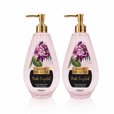 SAVON DE LUXE Nostalgia Series Pink Crystal Liquid Soap 530ml - 2 Pack