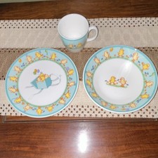 Tiffany & Co. Tiffany Chicks Porcelain Three-Piece Dinner Set Chicks Japan