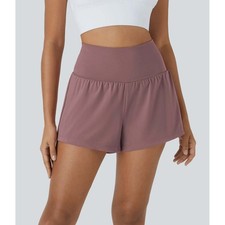 Halara SoftlyZero Shorts Deep Tea Brown Size L Athletic Workout Yoga