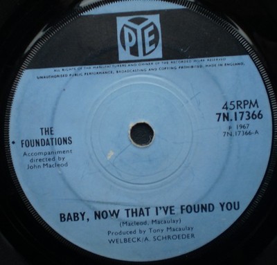 The Foundations - Baby, Now That I've Found You (7'', Sol)