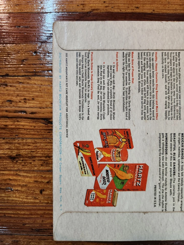 SEALED! NM Mountain Master Radio Canaries Canary Training Record 7" Vinyl 45 RPM - Image 3 of 4