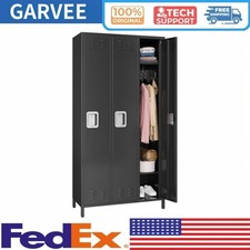 72'' Tall 3-Door Metal Employee Locker Cabinet Cold Rolled Steel Home School Gym