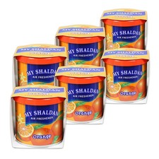 Pack Of 6 My Shaldan Japanese Car Cup-holder Natural Air Freshener Cans Oran...
