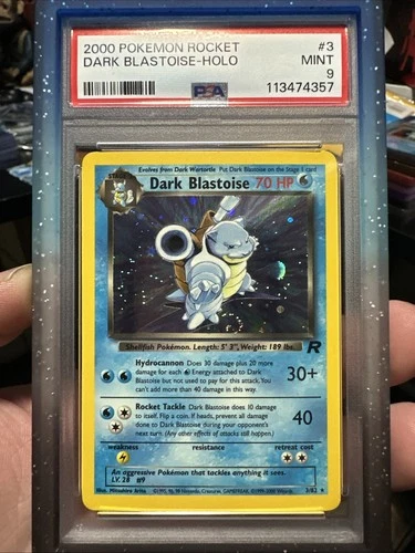 Dark Blastoise Holo 3/82 SWIRL PSA 9