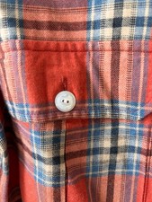 Drake's Red Plaid Flannel Shirt Men's Size M