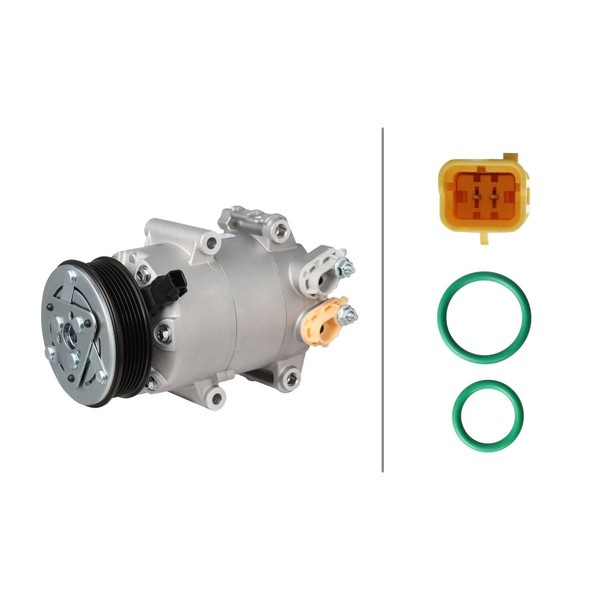 Klimakompressor 12 V Ø 108 Mm Hella Thermo-Expertise FüR U.A. Ford Ecosport-image