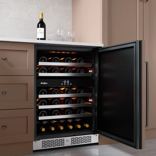 Avallon AWC242DZRH 24"W 45 Bottle Capacity Dual Zone Wine Cooler - Stainless - Picture 10 of 12