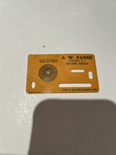 CELLULOID TYPEWRITER ERASER SHIELD A. W. FABER Newark, NJ thumbnail