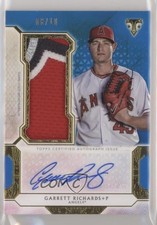 2018 Triple Threads Single Jumbo Relics Sapphire 8/10 Garrett Richards Auto uk2