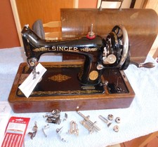 Serviced Vintage Singer 99k Heavy Duty Metal Sewing Machine  serviced & cased