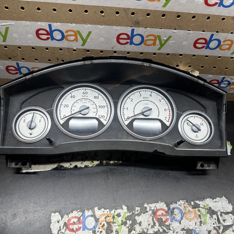 Velocímetro Chrysler Town & Country 2008 medidores numerados negros, millas 153.250 Foto 2 de 4