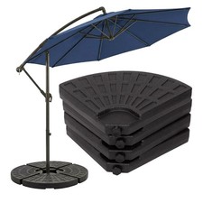 Cantilever Triangle Parasol Base Set of 4 Fillable Heavy Garden Umbrella Weights