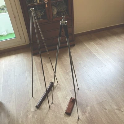 Trépied Appareil Photo Lot De 2 .Étuis en cuir 120 Cm et 113 Cm. 1 Marqué Bower - Photo 1/4