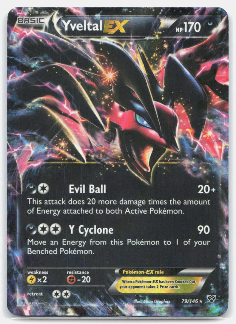 Yveltal EX 79/146 Holo EX Rare XY Pokemon Near Mint