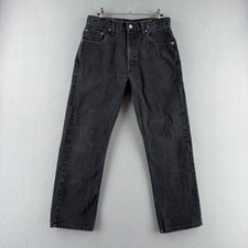 Viintage Levis Jeans Mens 30x30 Fits 29x26 Black 505 Straight Made in USA