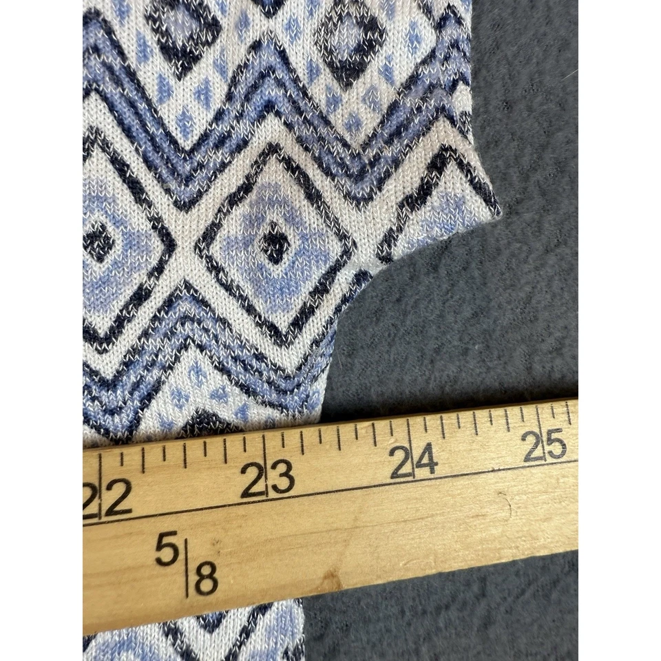 Top túnica Orvis cuello en V para mujer XL azul suave elástico tejido boho gran tamaño cómodo Foto 4 de 4