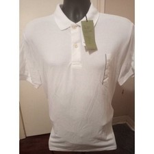NWT Goodfellow  Co Men's White Every Wear Polo Shirt Size Large L Standard