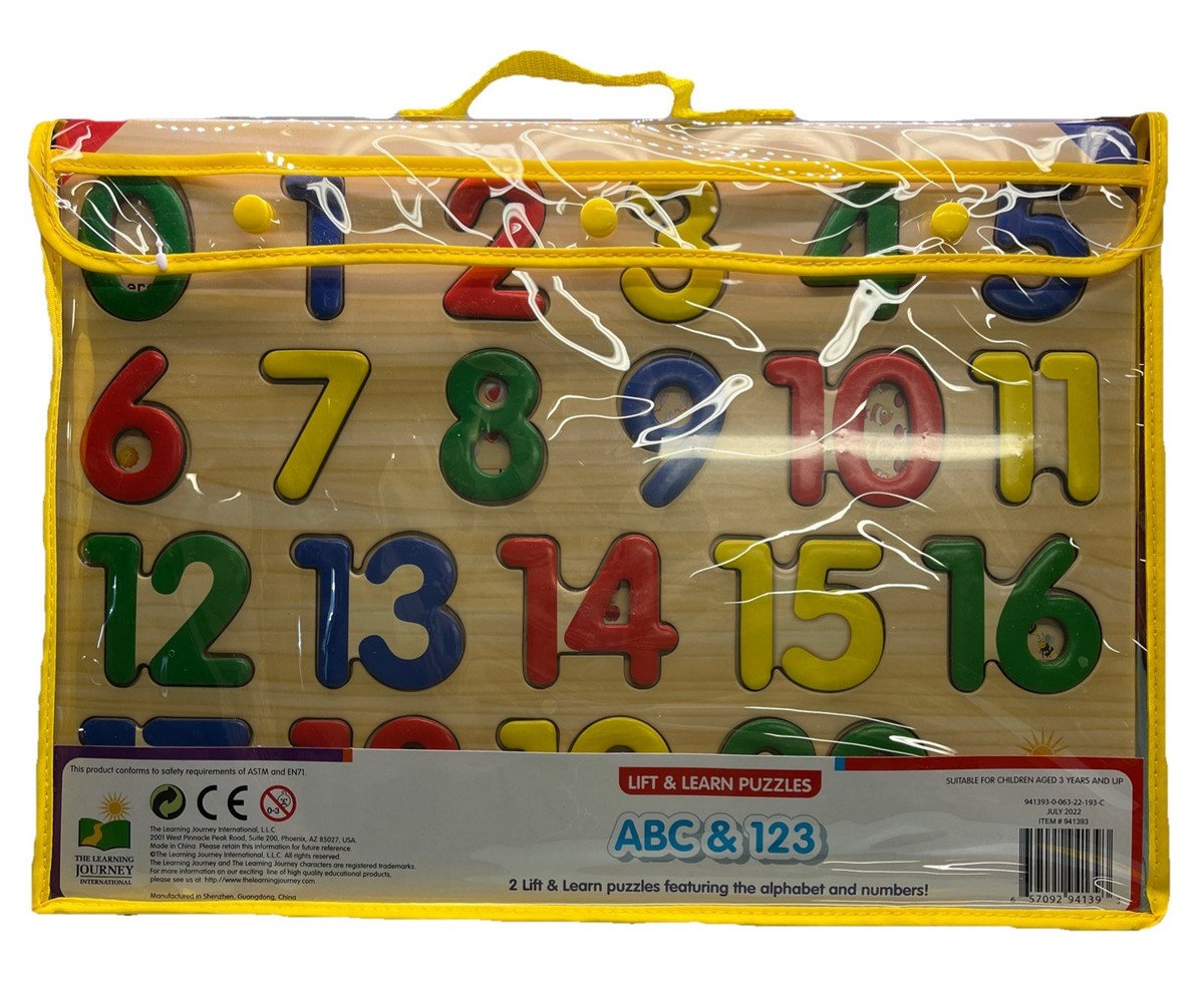 The Learning Journey Lift & Learn ABC & 123 Puzzles New In Carry