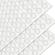 300 PCS 3/8 Inch Cabinet Door Bumpers,Circular Self-Adhesive Clear Rubber Bumper