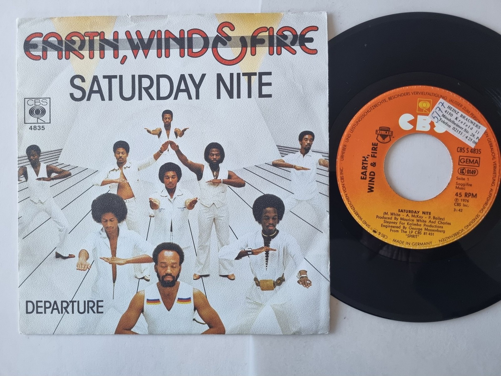 Earth, Wind & Fire - Saturday Nite 7'' Vinyl Germany