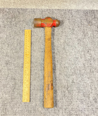 Vintage Channellock Hammer Ball Pein Peen Bell Face 32oz. Wood Handle USA