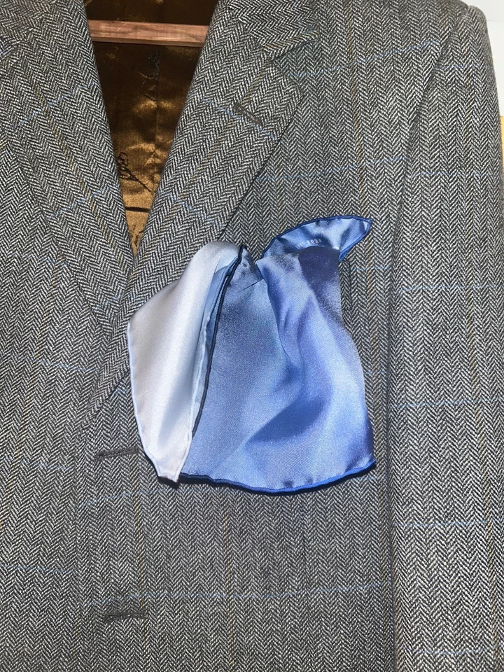 Pochette de costume Ede&Ravenscroft en soie dégradée - Photo 2/4