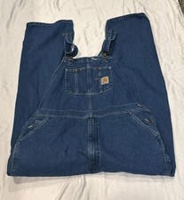 Carhartt R07 Loose Fit Denim Bib Overalls in Darkstone Wash Item 0326