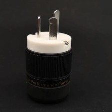 1x hifi AC Copper Rhodium Plated AU Male Power Plug Connector