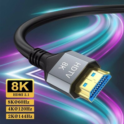 2.1 High Speed 8K UHD HDMI Kabel 48G 4K@120Hz HDR eARC PS5 XBOX 0,3M-20M Ultra