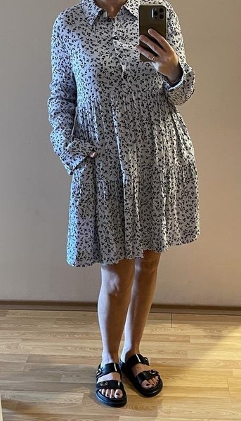 Women Ganni Dress Blue Viscose 38 / M / 46