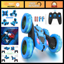 360 Rotating RC Stunt Car - Double-Sided 4WD Electric Vehicle with LED Lights,