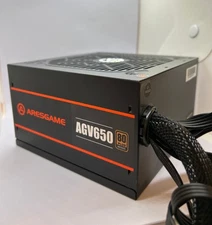 Aresgame 650 Watt Power Supply w/ Power Cable 4x4 