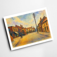 A3 PRINT - Sitwell Street, Spondon - Vintage Art Style