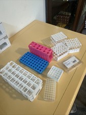 10 pcs Assortment of Plastic Test Tube Holders, Mix Sizes/Colors/Functions