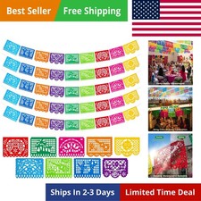 5 Packs 90 Ft Cinco De Mayo Mexican Party Banner, Fiesta Party Decoration Pap...