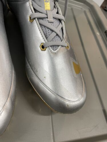 Under Armour Highlight MC LE Football Cleats Silver Gold Mens Size 13 - Picture 3 of 7