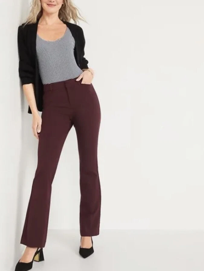 NWT Old Navy High rise Pixie Full Length Flare Pants 16 secret smooth  pocket