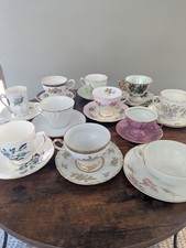 Variety Vintage teacups and saucers sets Grafton, Royal, Fukagawa... Group 1